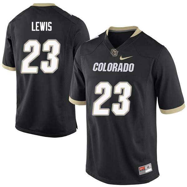 Men #23 Isaiah Lewis Colorado Buffaloes College Football Jerseys Sale-Black
